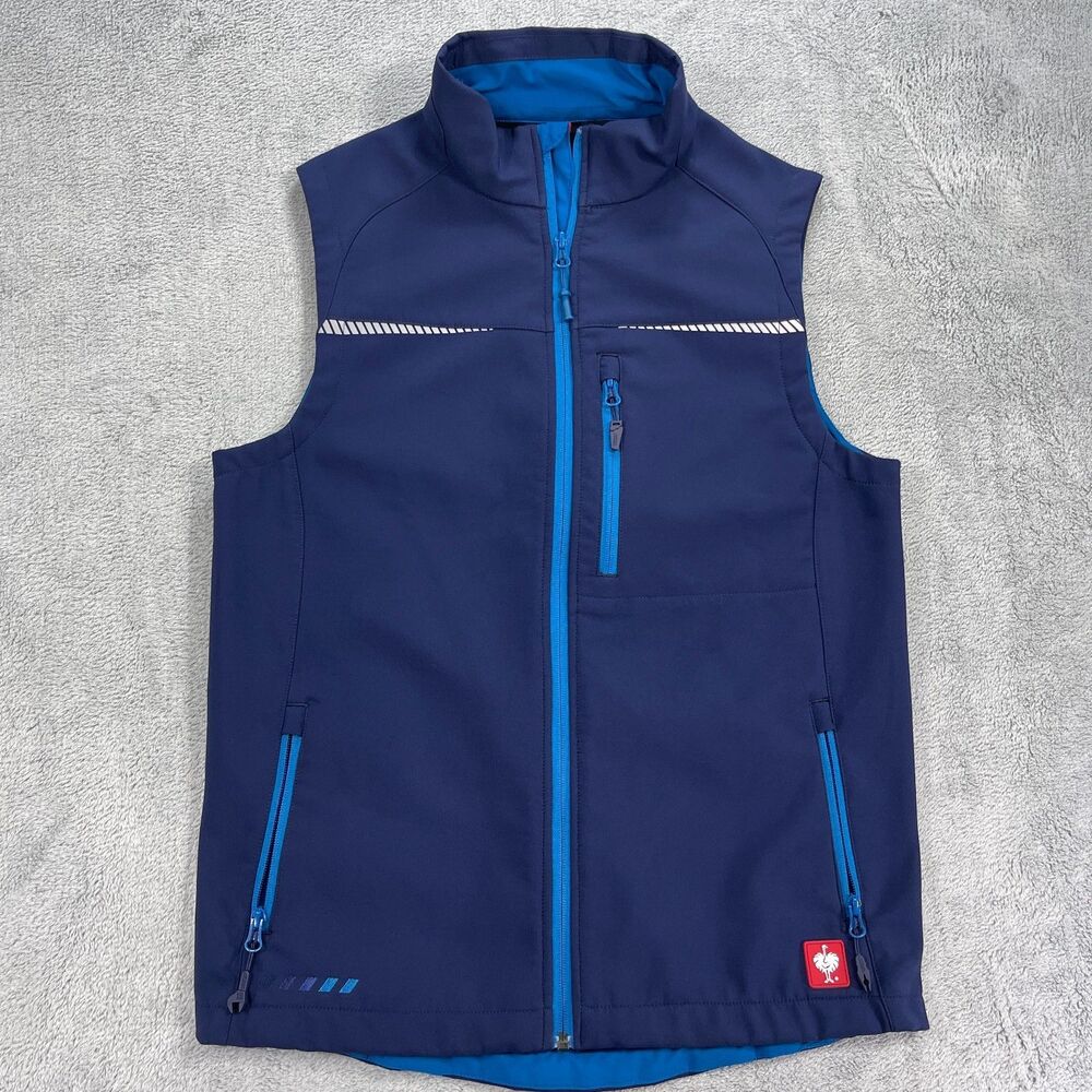 Engelbert Strauss Vest Mens S Blue Softshell Workwear Motion Full Zip Jacket